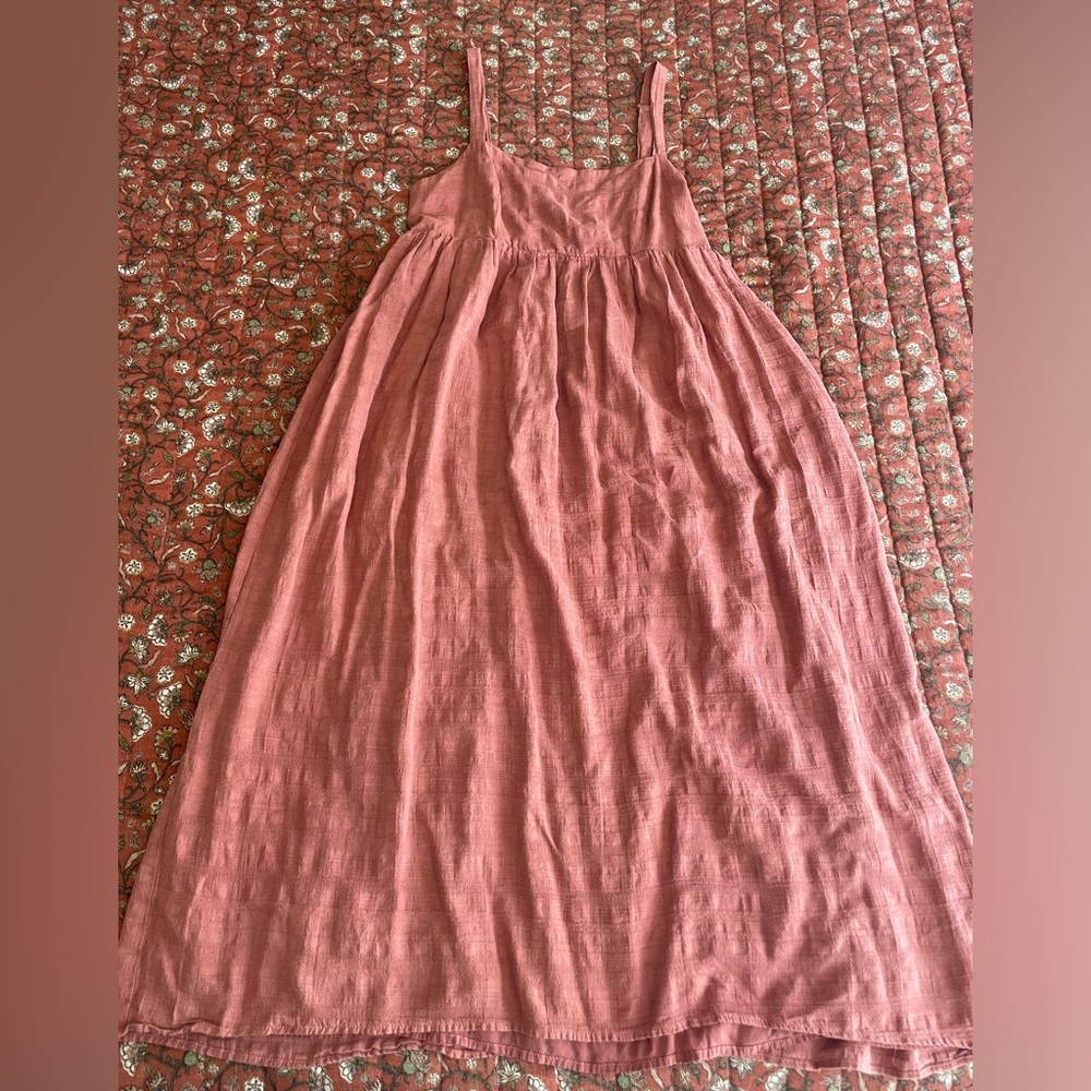 Cotton maxi dress, rust, size Large